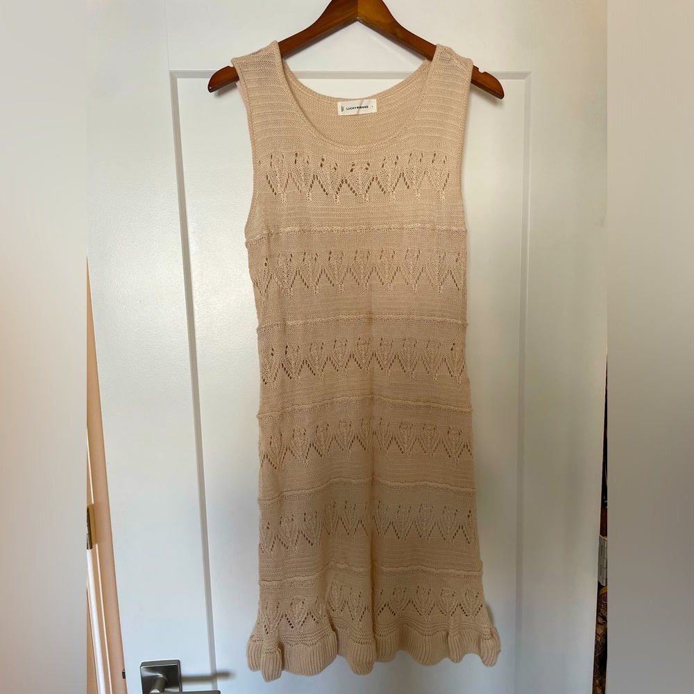 Lucky Brand Tan Knit Mini Dress